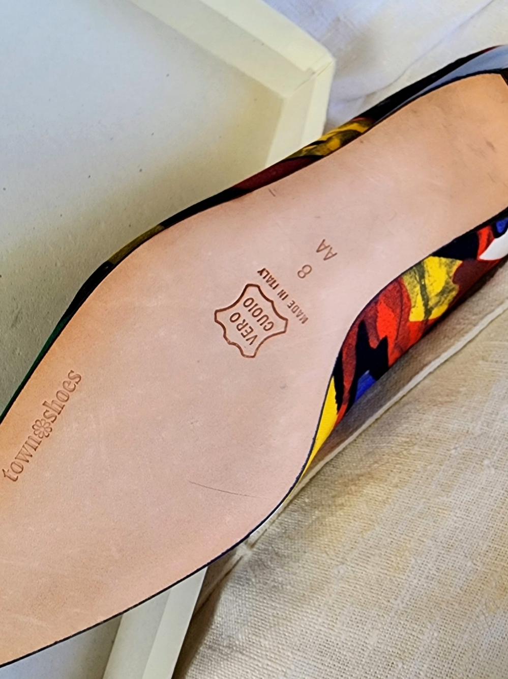 Multicolor Pointed Toe Heels - Picture 3 of 4